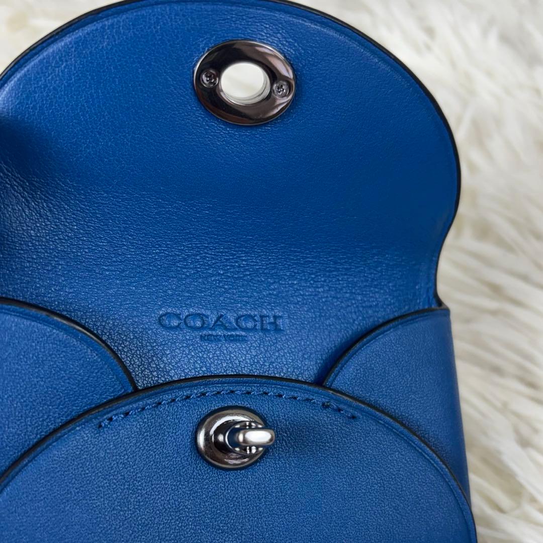 極美品✨COACH コーチ レキシー ステゴザウルス 名刺入れ カードケース 青