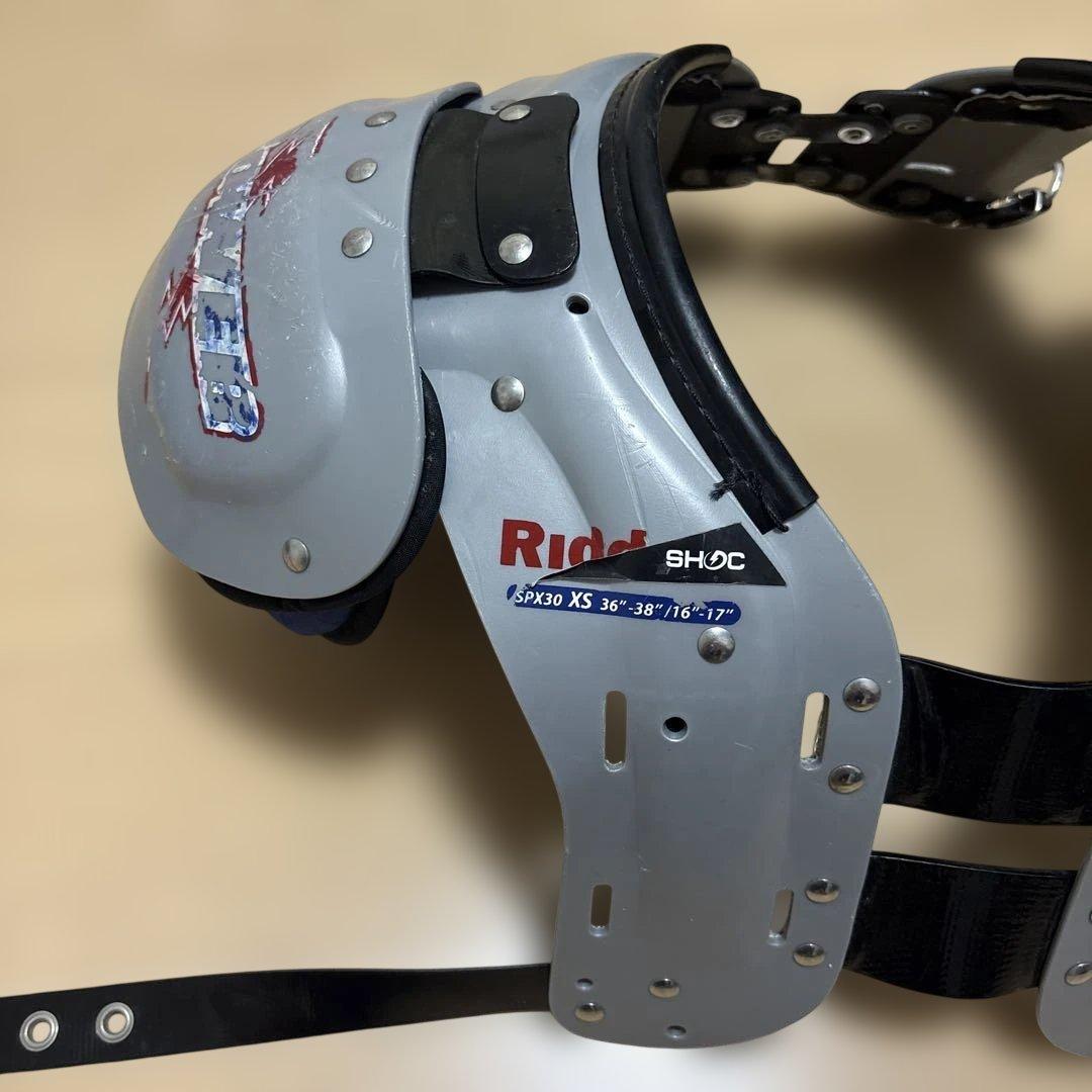 Riddell Power ショルダーパッド グレー/ブルー