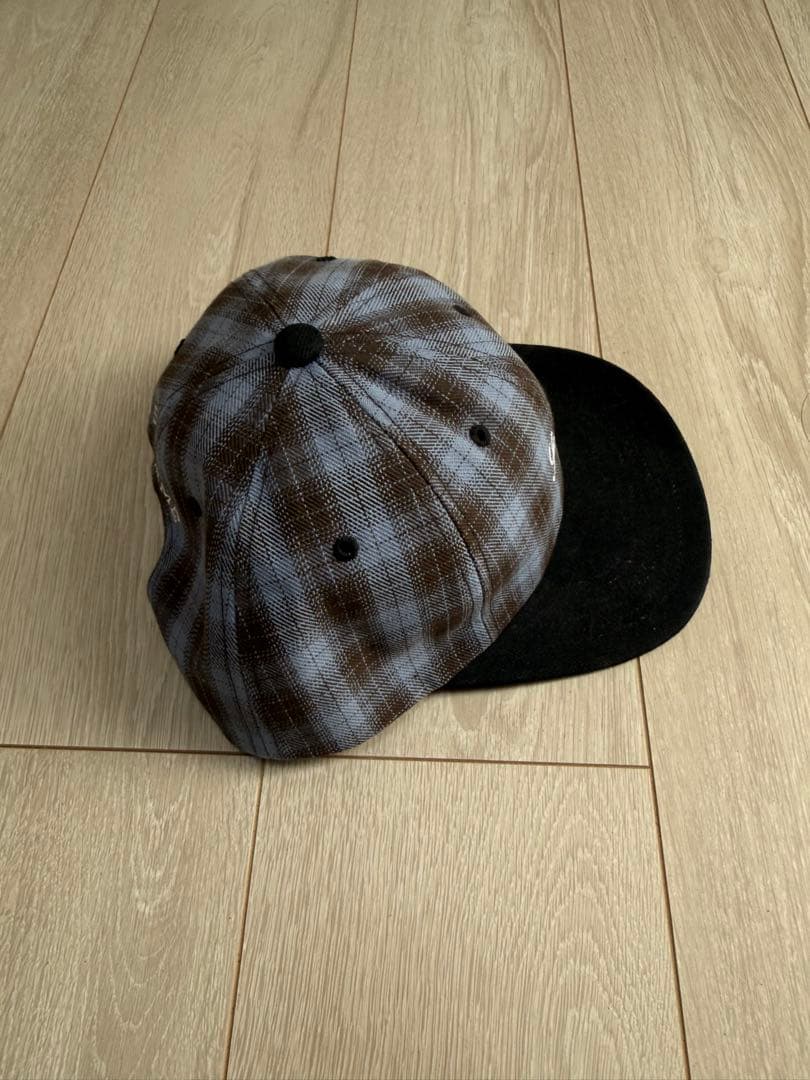 Supreme 6-Panel Black Plaid キャップ
