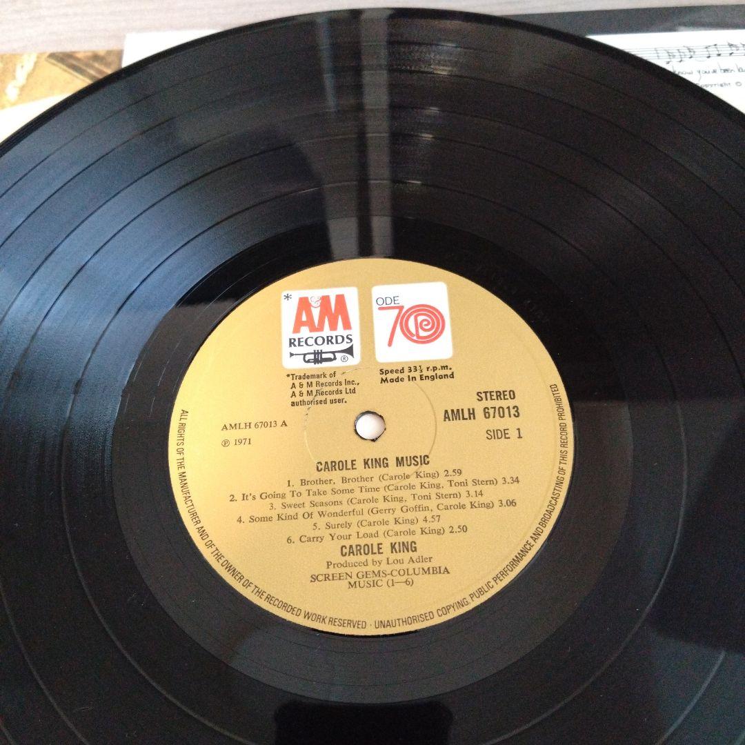 UKオリジナルレコード Carole King MUSIC キャロル・キング