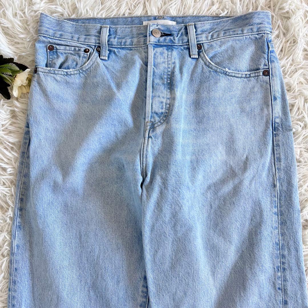 ebure エブール ウォッシュド デニム パンツ