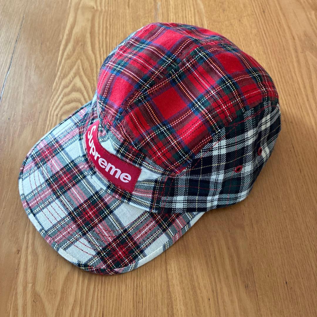 希少品 Supreme Patch Tartan Camp Cap