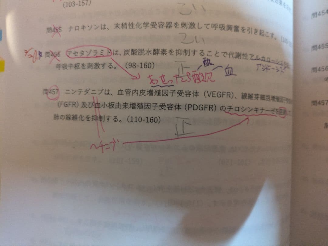 白問　第111回 薬剤師国家試験 薬ゼミ1年コース 弱点克服問題集　書き込みあり