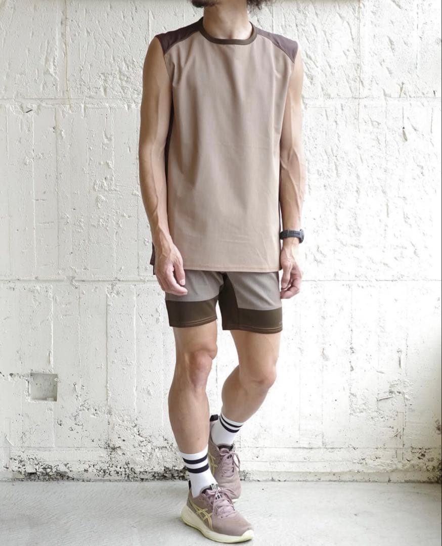 RYOGEN DENIM FRENCH SLEEVE TEE BROWN最終値下