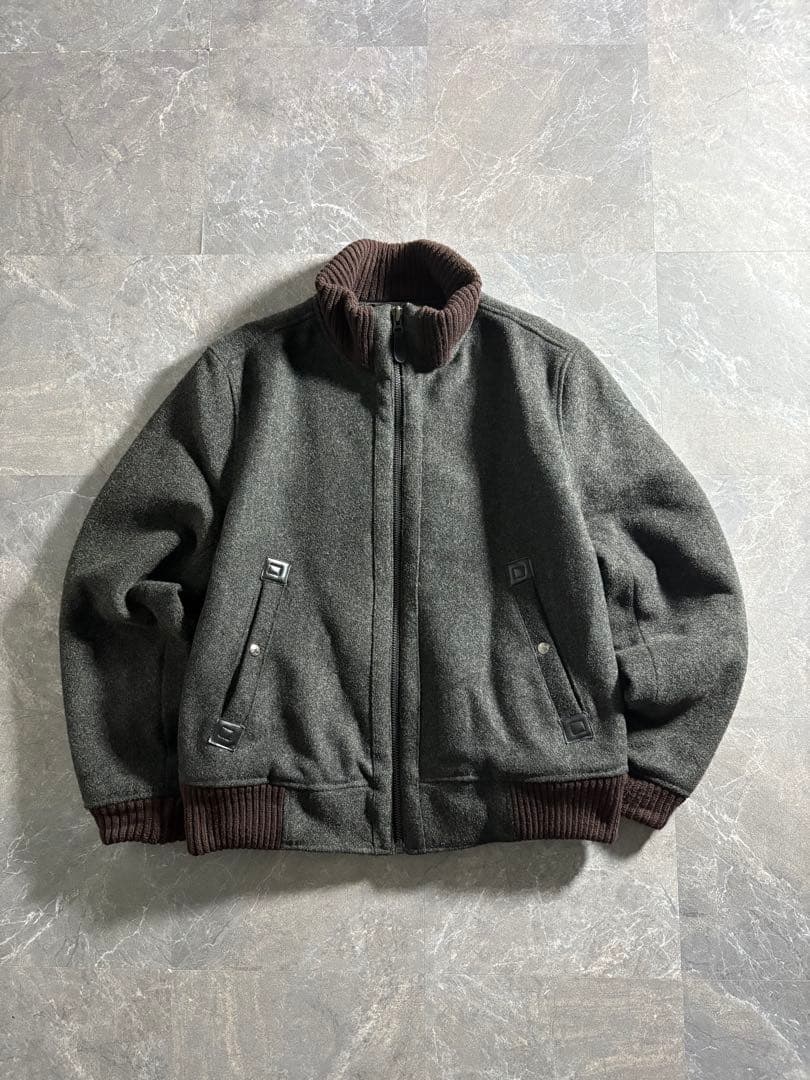 ジャケット・アウター SPIEWAK melange melton wool zip jacket