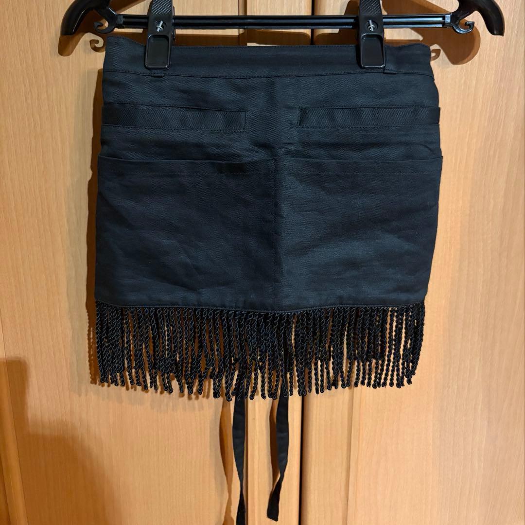 美品　Sara mallika コットンリネンツイルラップスカート