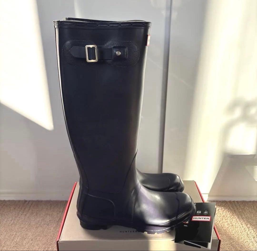 HUNTER オリジナルトール　レインブーツ　UK6 長靴 バックル付き