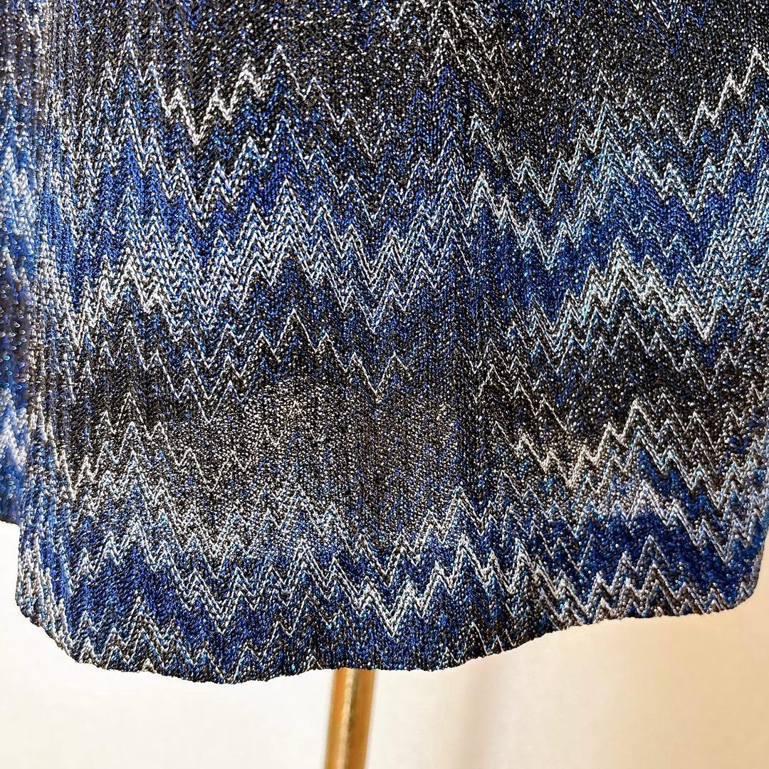 美品✨　ミッソーニ　シアー＆ラメ ロングカーディガン 46 XL オレンジタグ