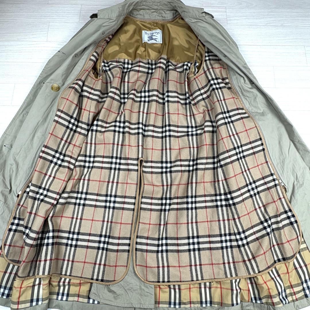 希少大サイズ　バーバリートレンチコート カーキ ライナーチェック マキシ丈 XL