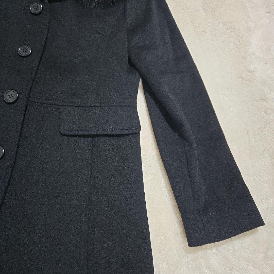 美品 東京スタイル ラティクル ロングコート カシミヤ混 ブルーフォックス