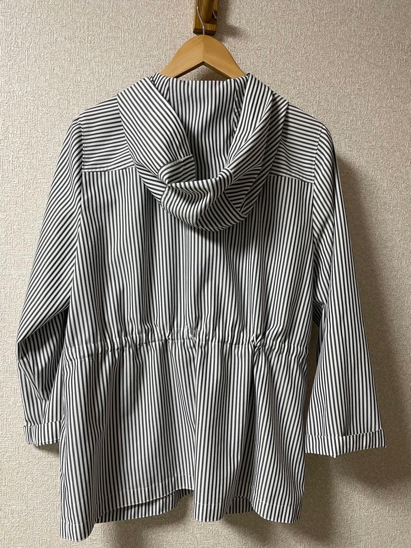 leilian レリアン　ストライプ　スプリングコート　13号+ 中古　極美品