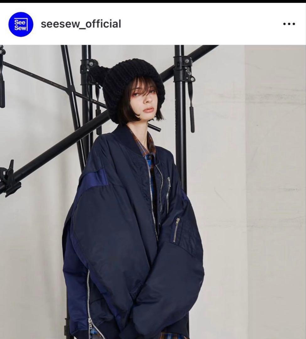 SEESEW OVERSPEC MA-1 JACKET ネイビー　M 美品