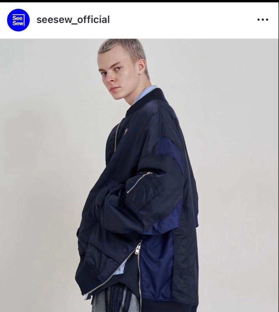 SEESEW OVERSPEC MA-1 JACKET ネイビー　M 美品