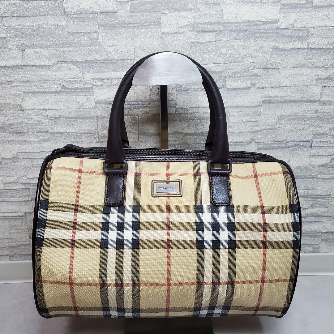 【訳あり】BURBERRY LONDON ノバチェック ミニボストンバッグ