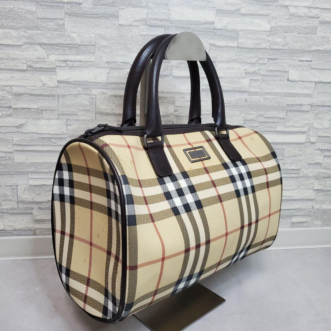 【訳あり】BURBERRY LONDON ノバチェック ミニボストンバッグ