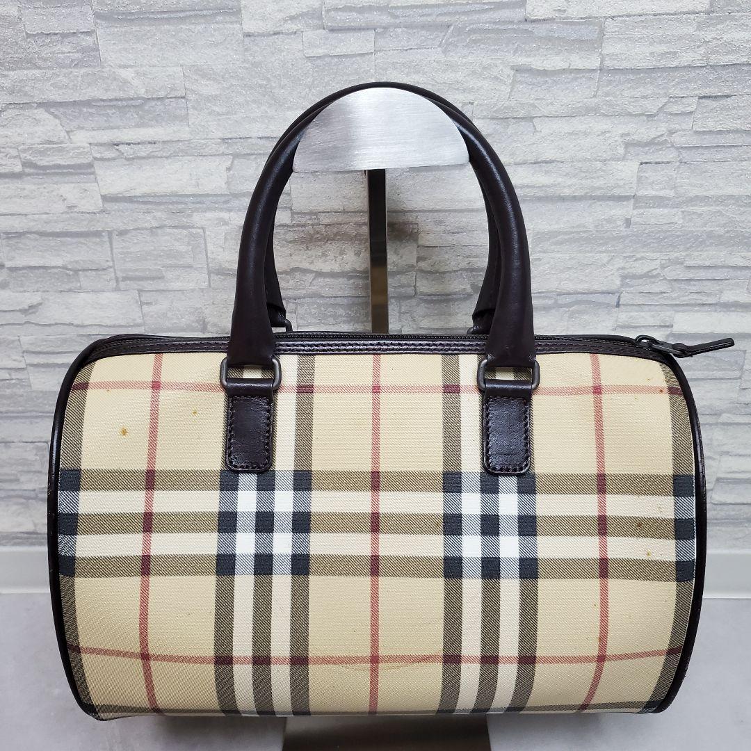 【訳あり】BURBERRY LONDON ノバチェック ミニボストンバッグ