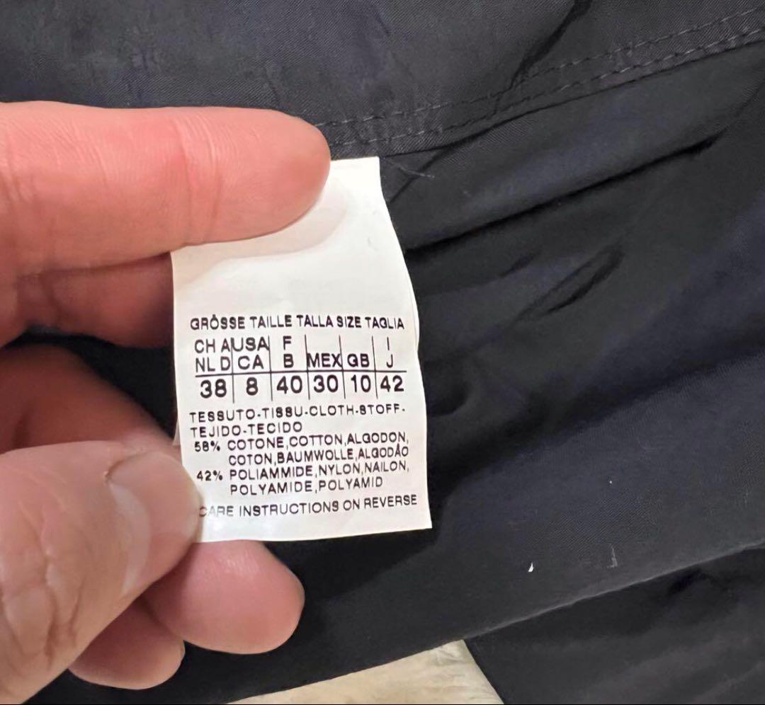 【美品】MAX MARA 黒のトレンチ　レインイタリア製大きいサイズ42