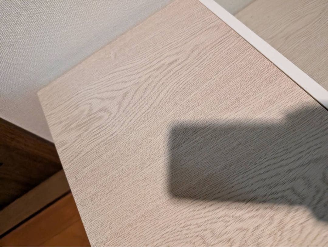 【送料込】コスメテーブルドレッサー ロータイプ オーク 収納 鏡 化粧台