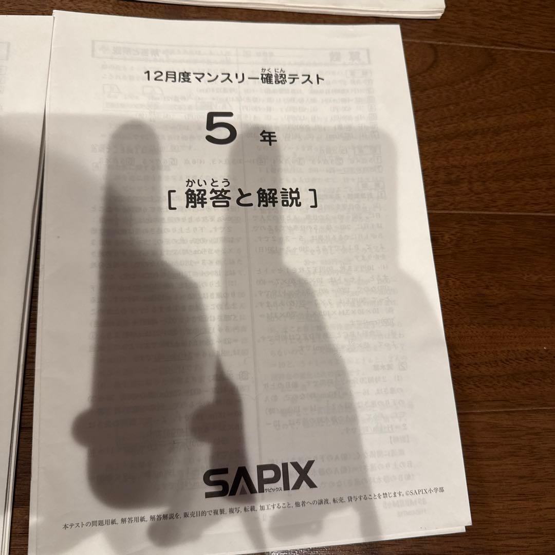 サピックス　5年生　テスト　10回分　SAPIX