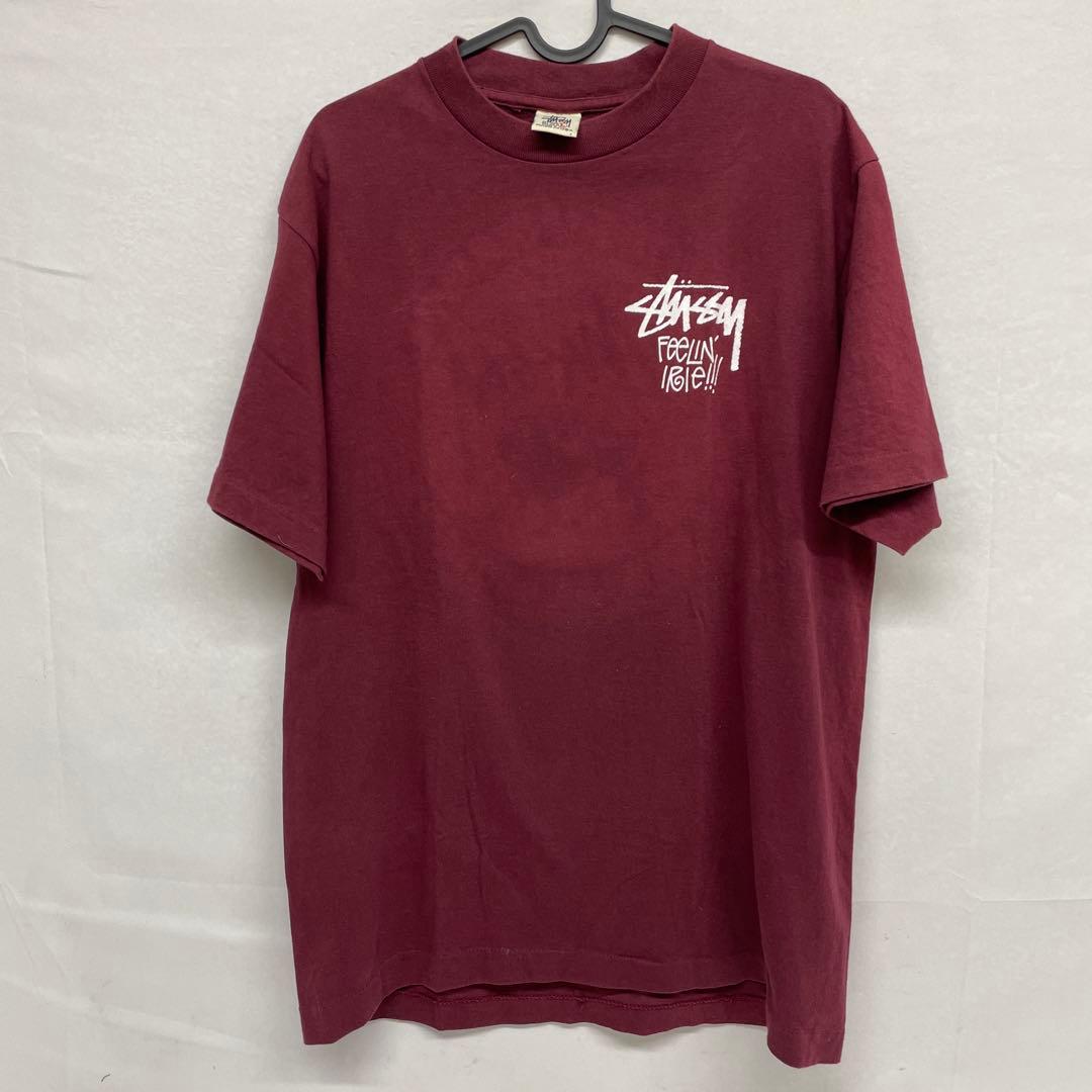 希少　80s オールド　ステューシー　ラスタ王冠ライオンTシャツ 黒タグ　L