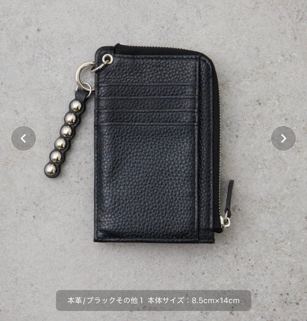 本革ブラックジップウォレット