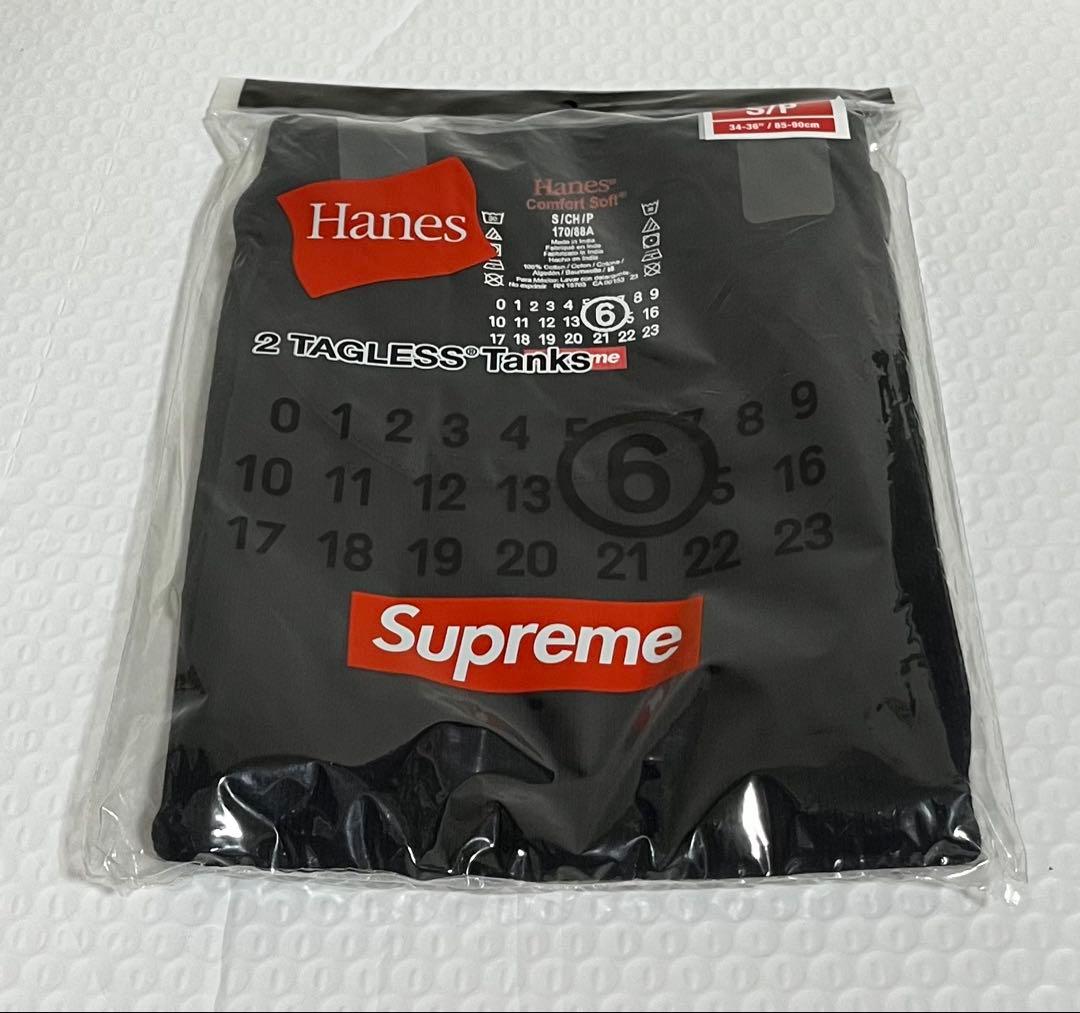 トップス Supreme MM6 HANES Tagless Tank Top BLACK
