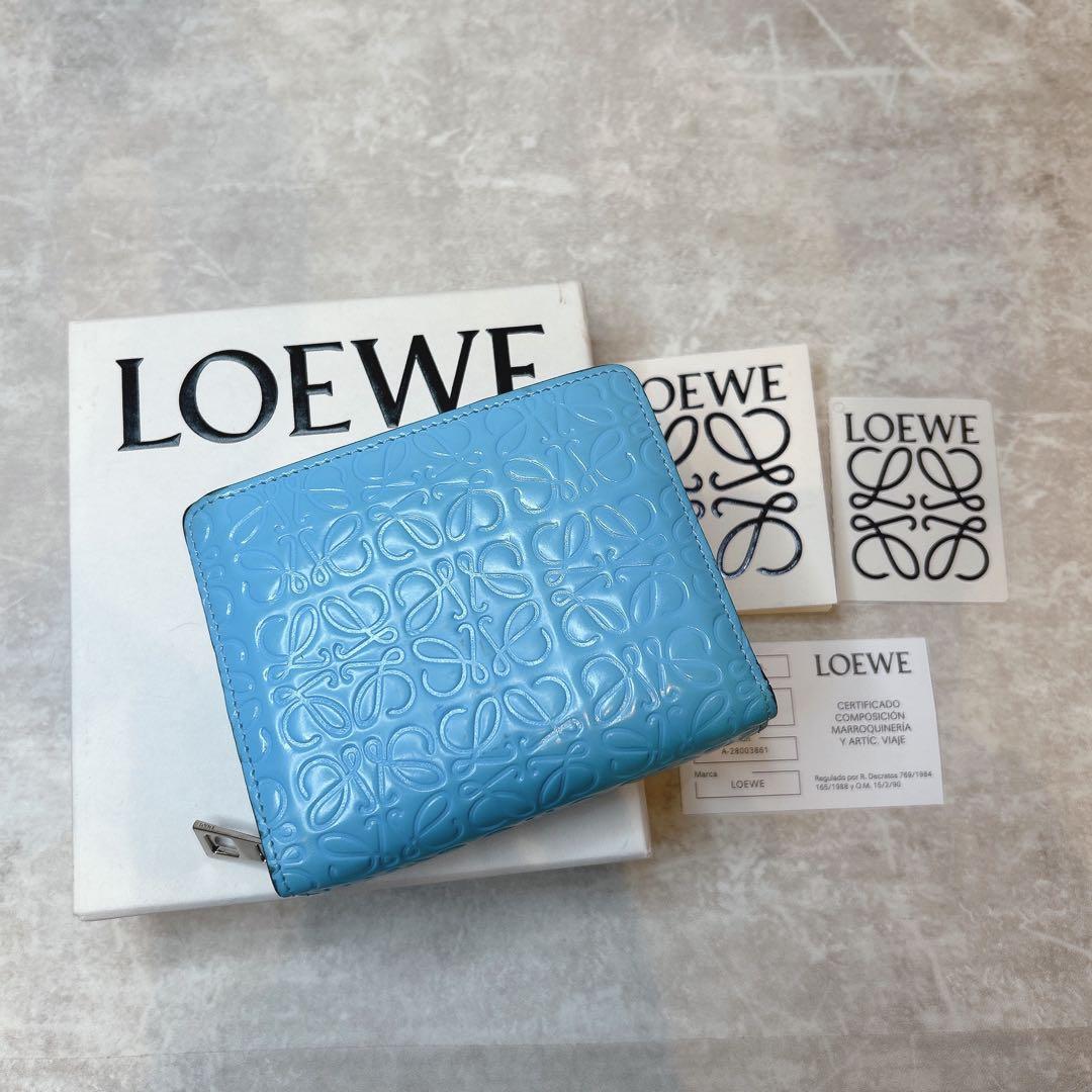 美品✨LOEWE ロエベ リピート アナグラム 二つ折り 折り財布