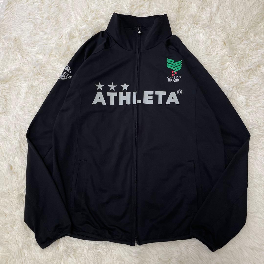美品✨　ATHLETA アスレタ　ジャージ　セットアップ　ブラック　黒　サッカー