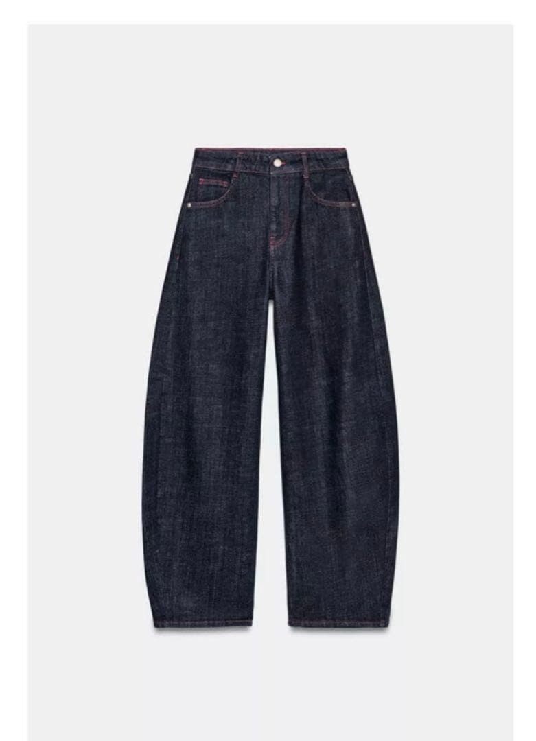 ZARA Z1975 ハイウエストバレルフィットデニムパンツ　♡34 ♡