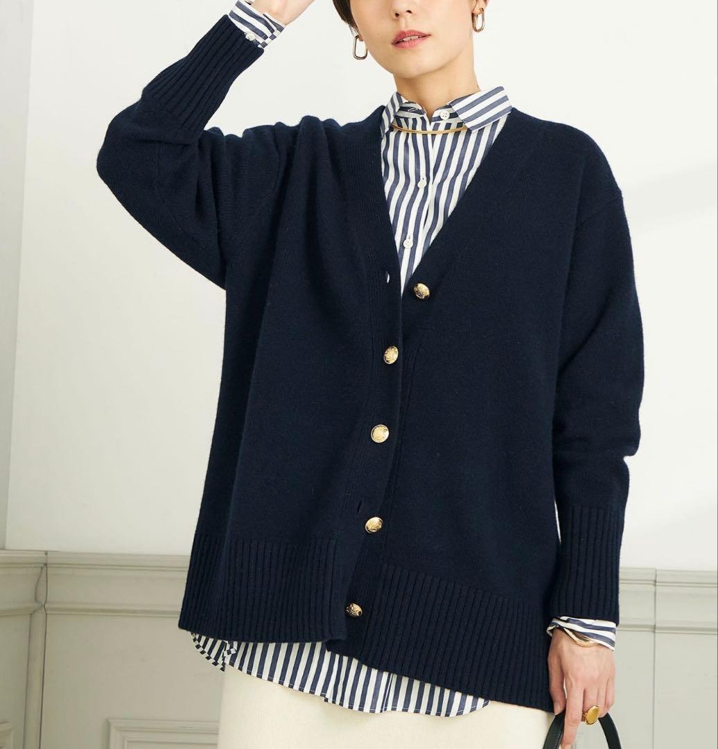 M*N様 23AW 美品✨ ノーリーズ　カシミヤブレンド長めVネックカーディガン