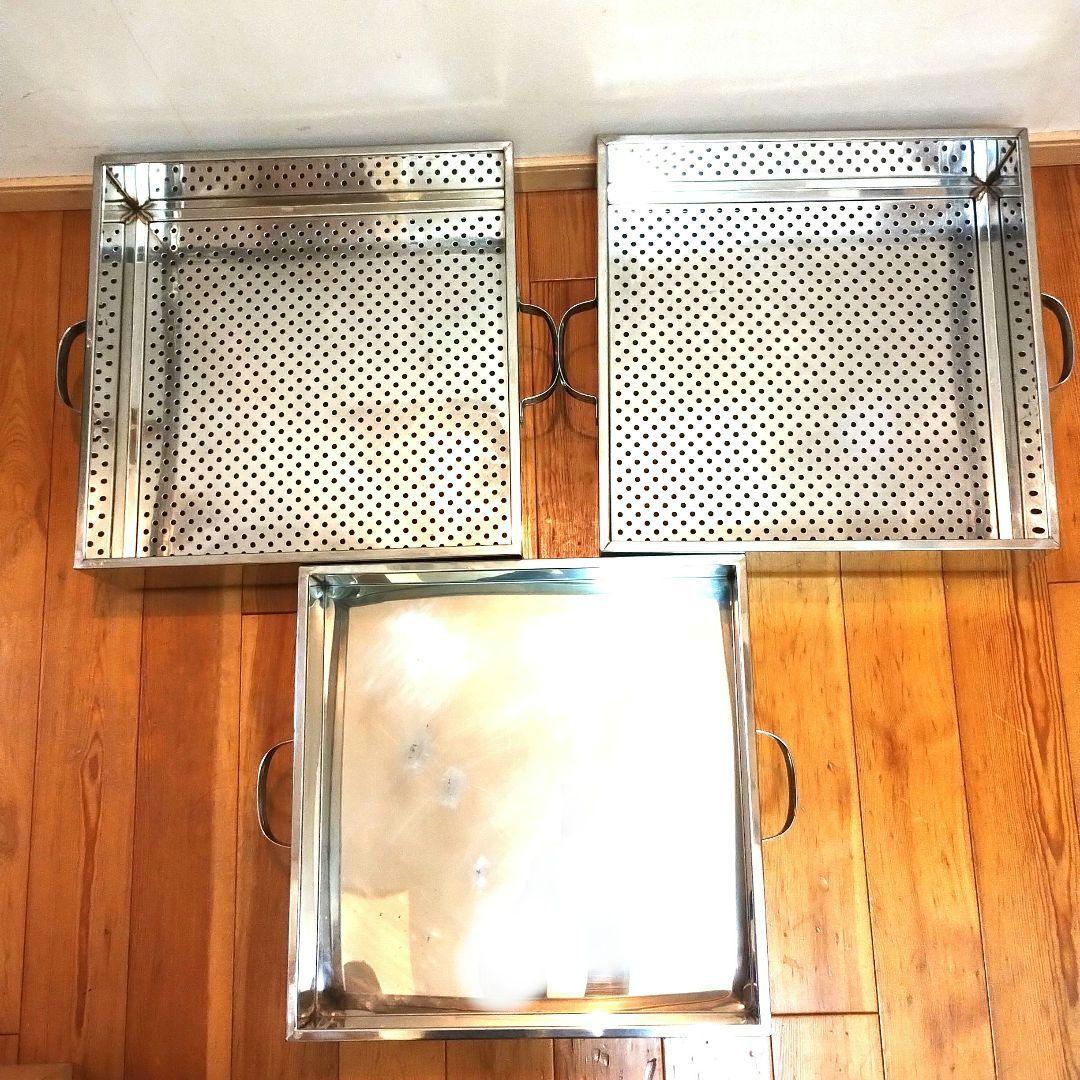 ★特大★神ステンレス 角型蒸し器 2段 45cm