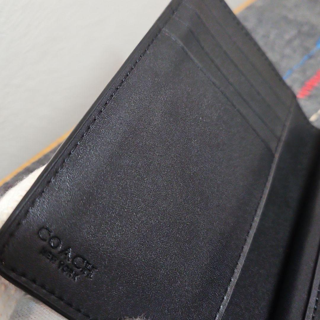 COACH コーチ シグネチャー ジップウォレット 2つ折り財布 ブラック