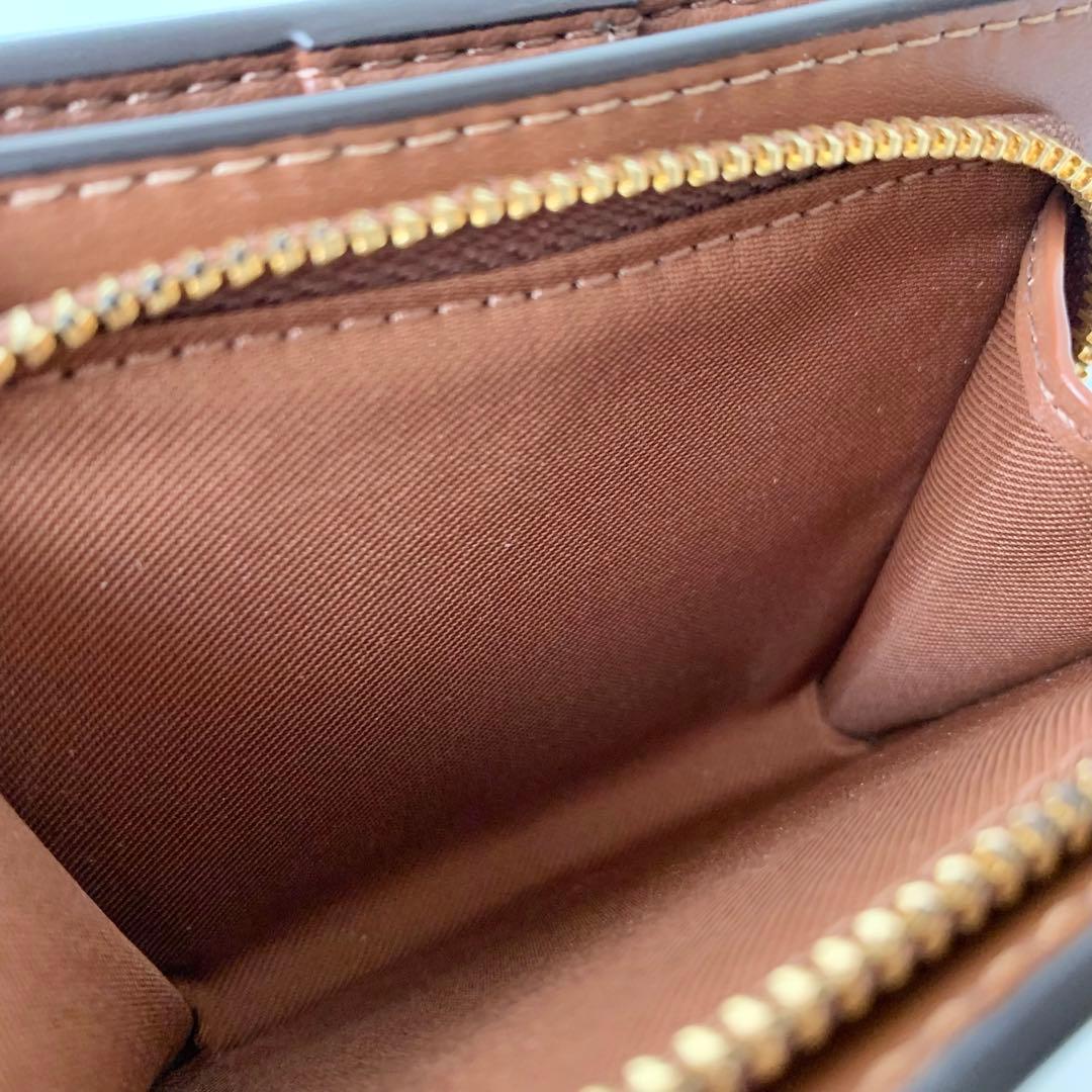 【COACH】コーチ　二つ折り財布　ベージュ　シグネチャー　新品　ミニ財布