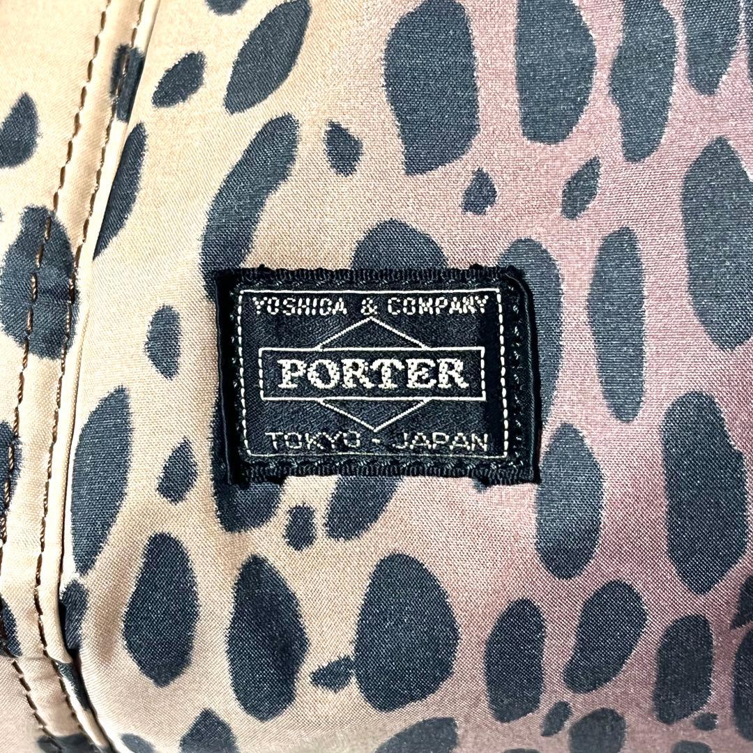 ✨激レア✨廃盤 HEAD PORTER 豹柄 ボストン ドラム ハンドバッグ
