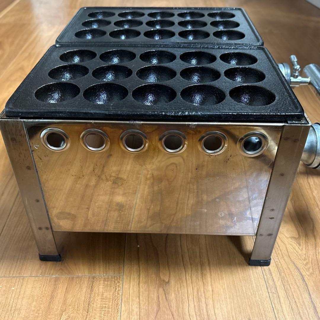都市ガス　業務用たこ焼き器 ガスホース付き