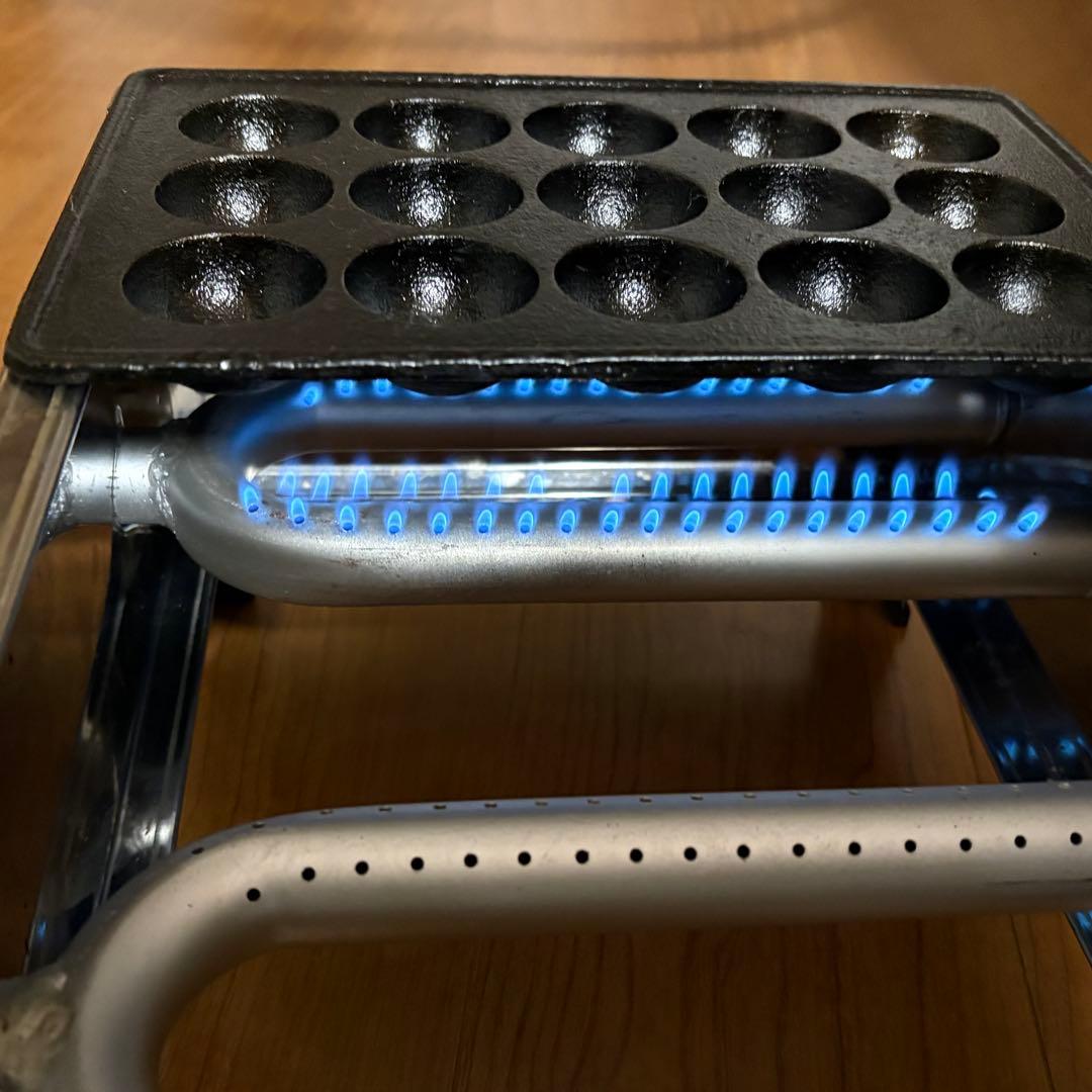 都市ガス　業務用たこ焼き器 ガスホース付き