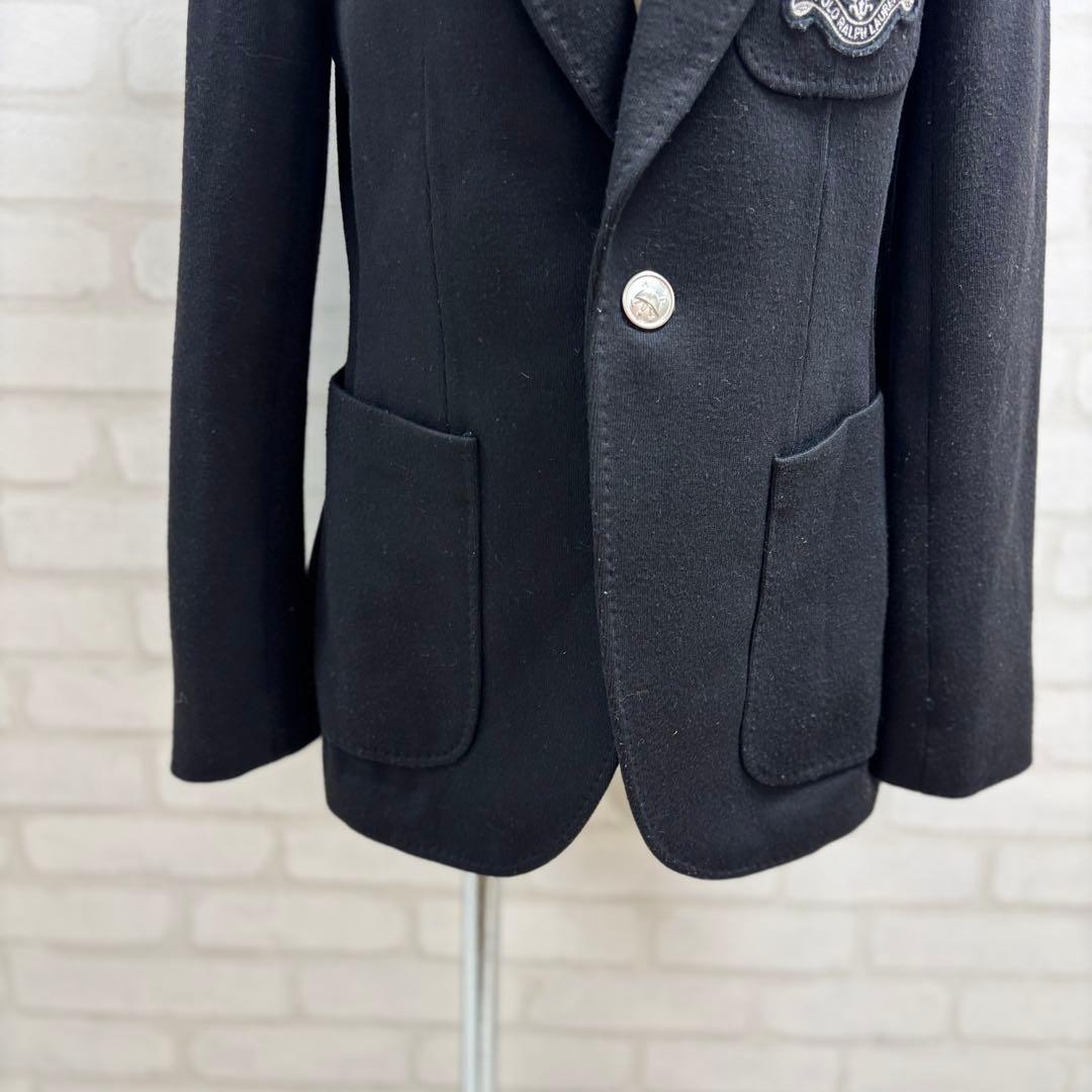 ★美品★POLO RALPH LAUREN 現行 QR 黒 銀ボタン ブレザー