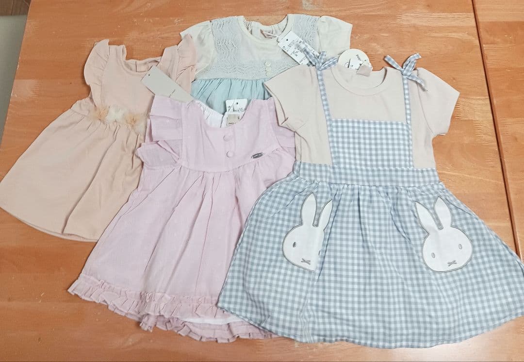 petit main ベビー服 女の子 ワンピース 4着セット 80＆90サイズ