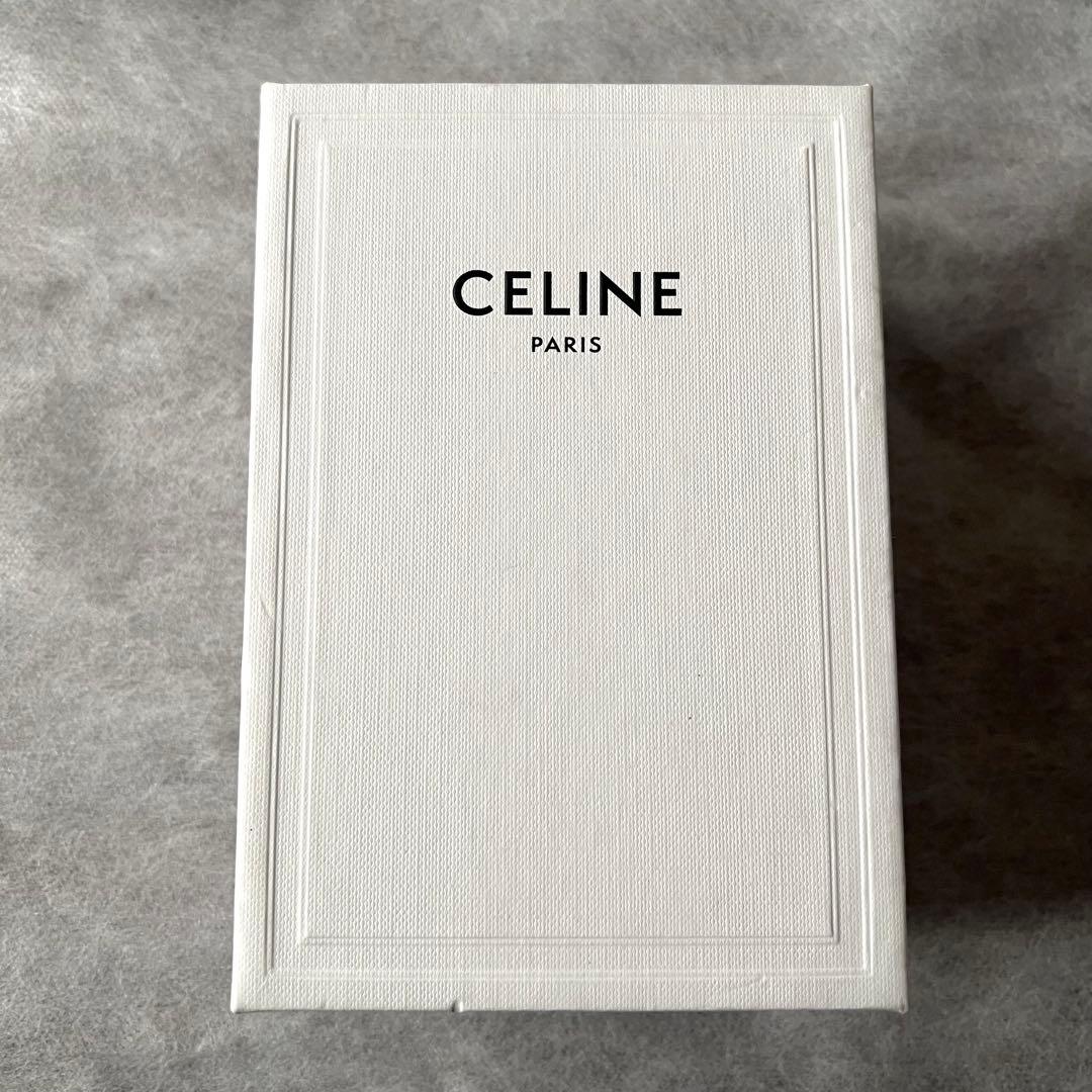 美品 CELINE スモール トリフォールド ウォレット グレー 販売証明書付