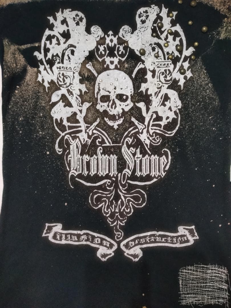 【数量限定生産品】BURDEN×伊利篤 ダメージ加工 リブ ロンT Sサイズ