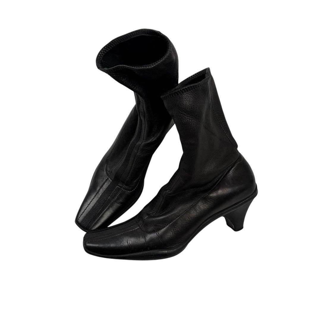 靴 PRADA SPORT square toe heels black
