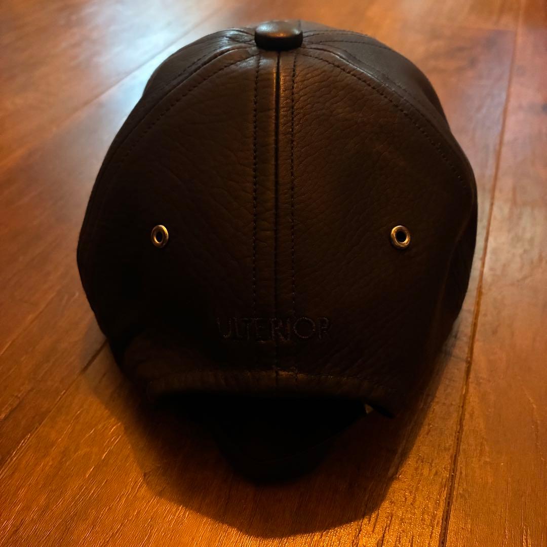 希少 ulterior 6パネルカウレザーキャップ 本革 古着