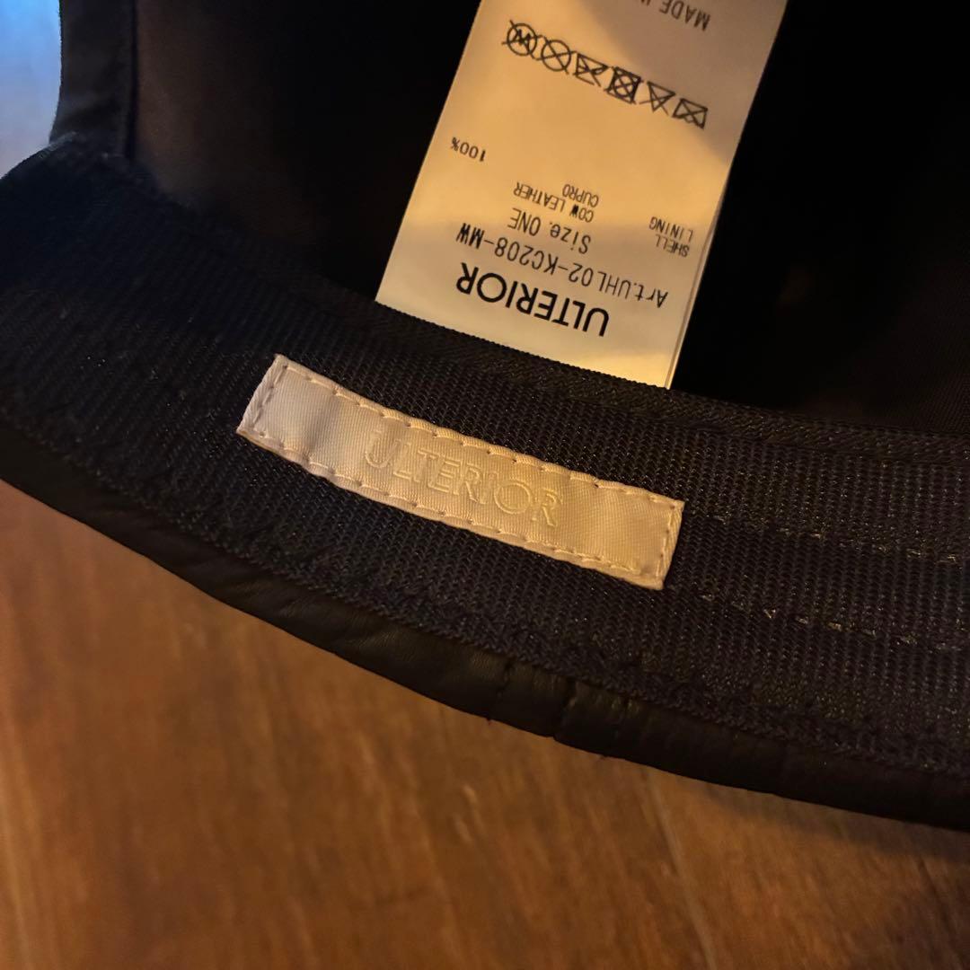 希少 ulterior 6パネルカウレザーキャップ 本革 古着