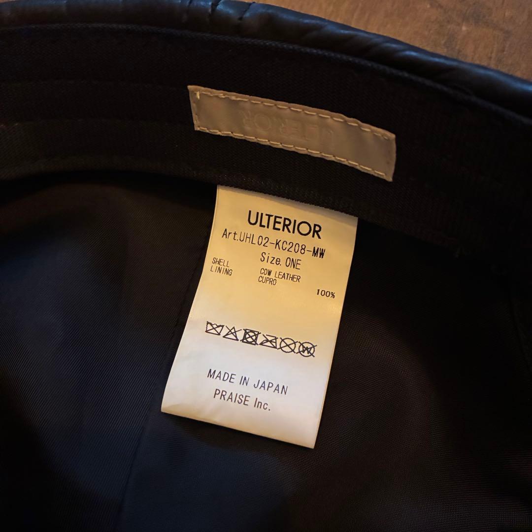 希少 ulterior 6パネルカウレザーキャップ 本革 古着