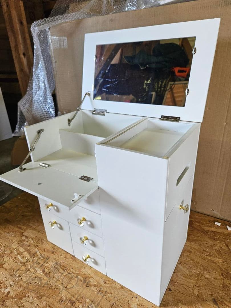 ③キズ小　コスメワゴン　WH色