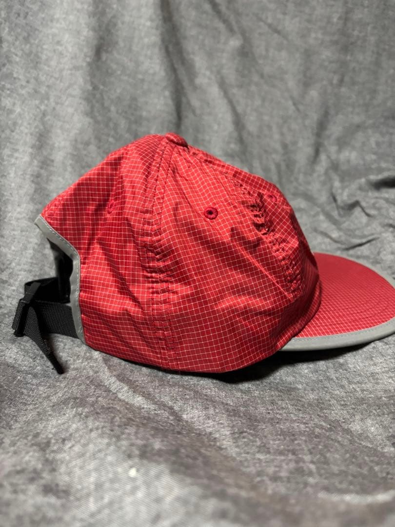 STUSSY レッド チェック柄 キャップ