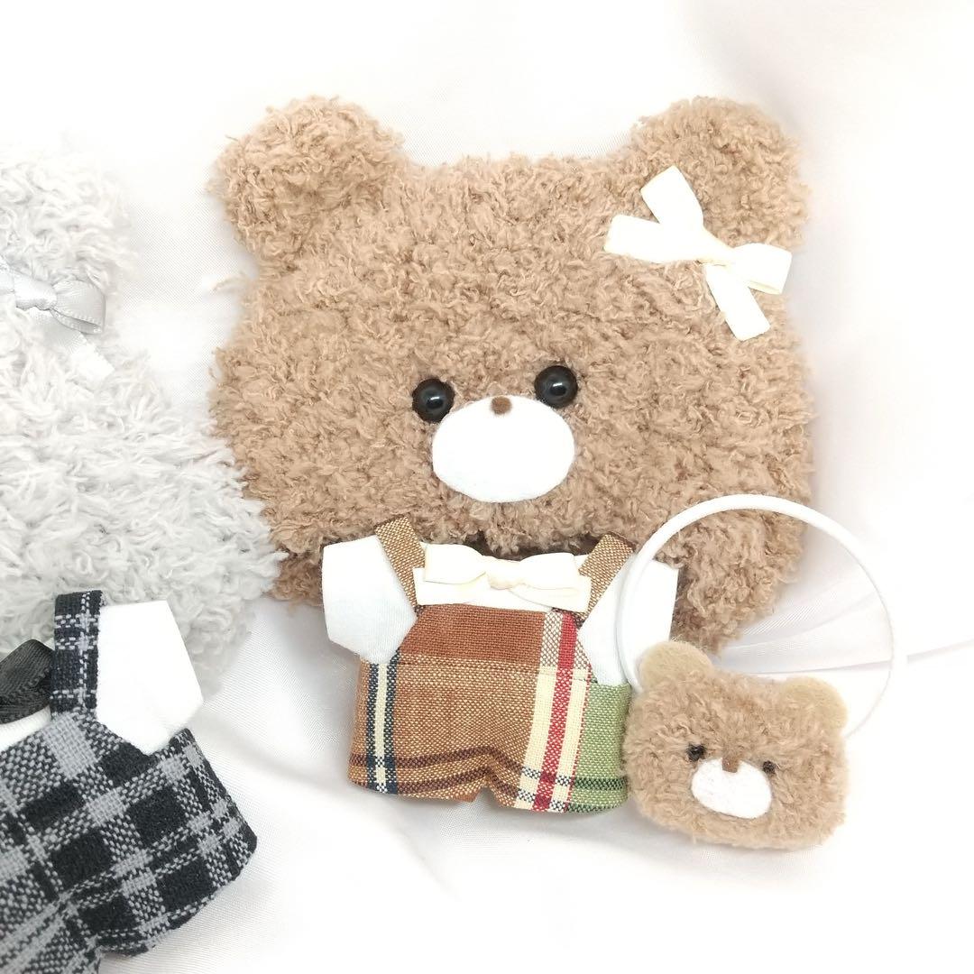 A240 【レイ様】ちびぐるみサイズ ぬい服 オーダー あにまる帽子セット×２