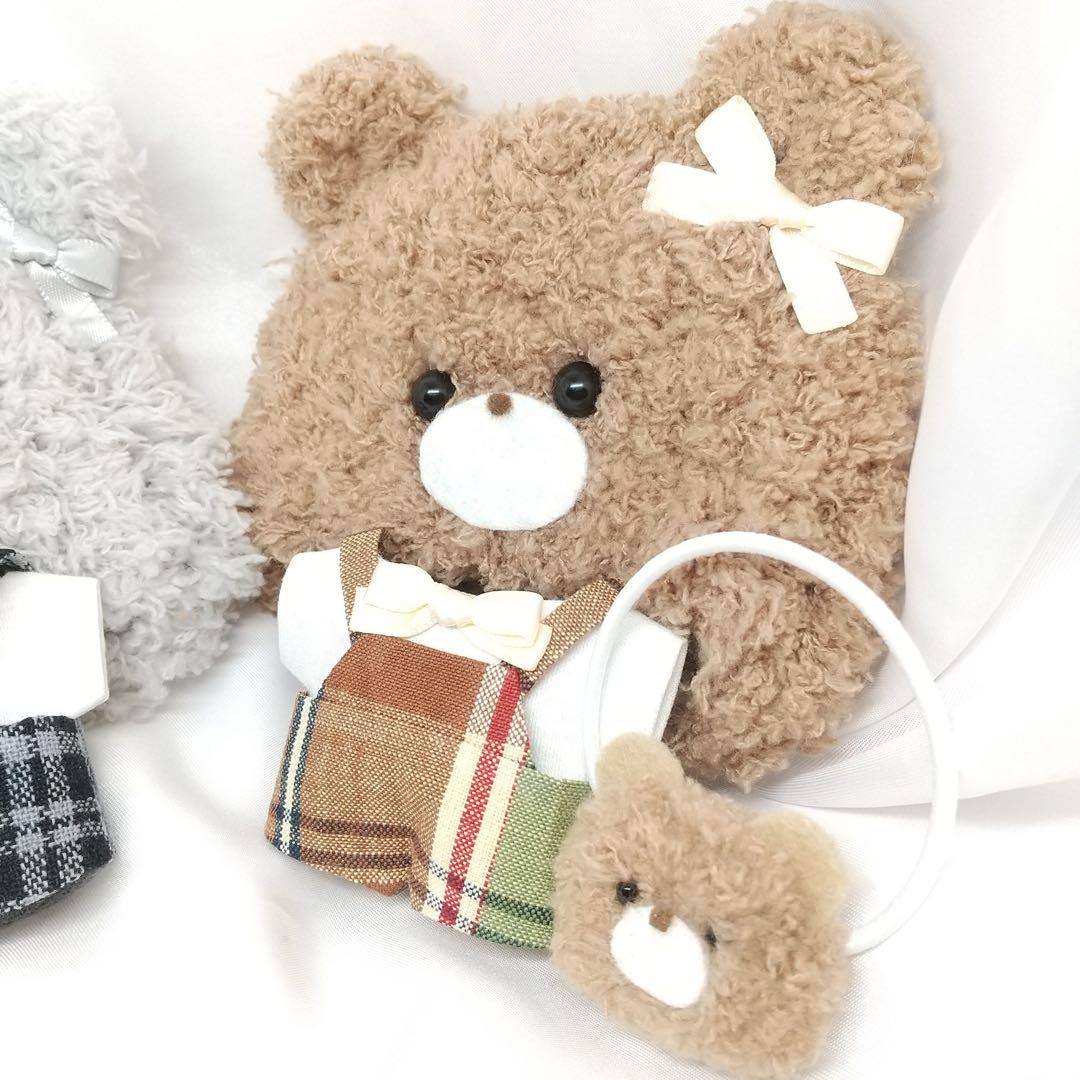 A240 【レイ様】ちびぐるみサイズ ぬい服 オーダー あにまる帽子セット×２