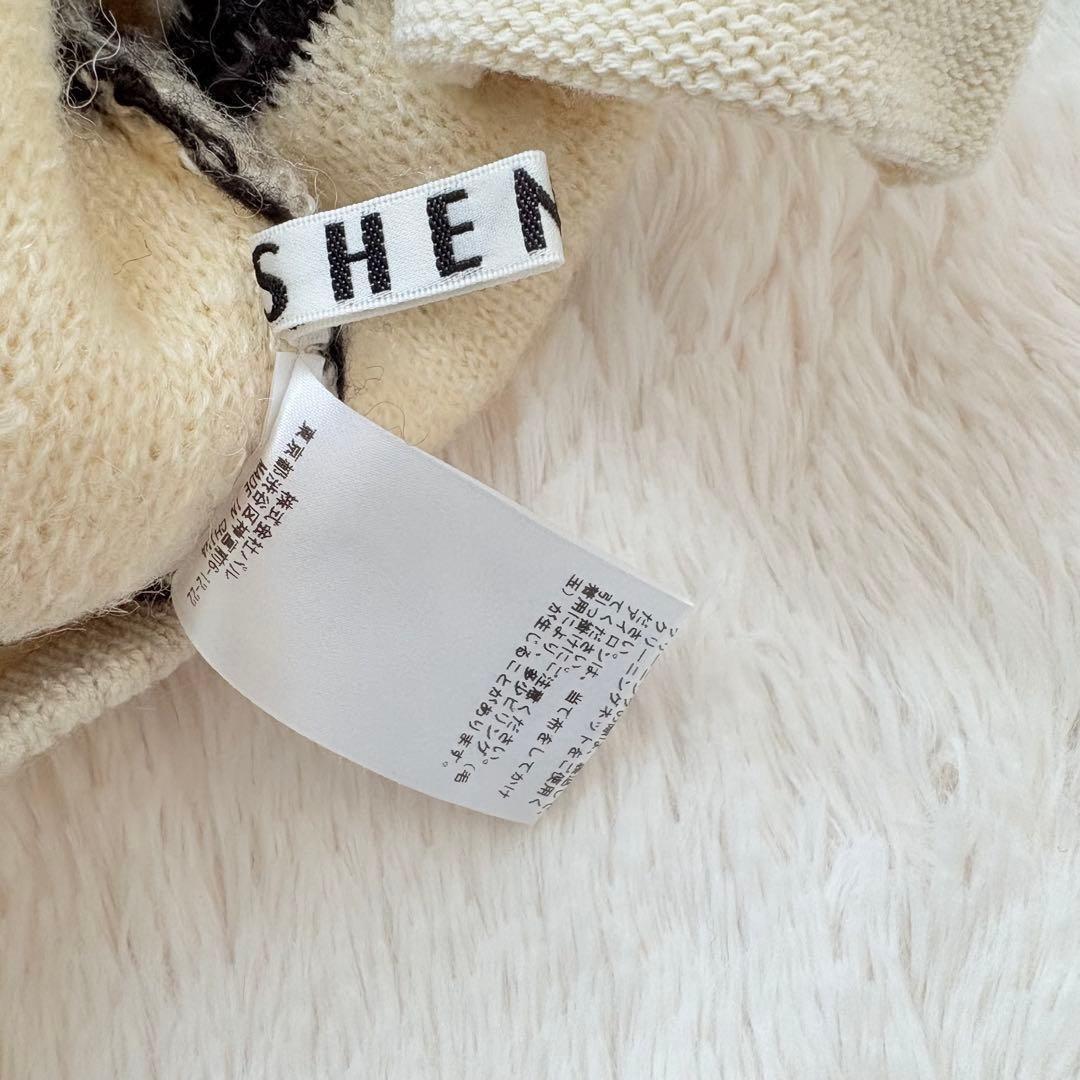 24AW✨シーナリー shenery アルパカ　ツイードボーダーニットジャケット