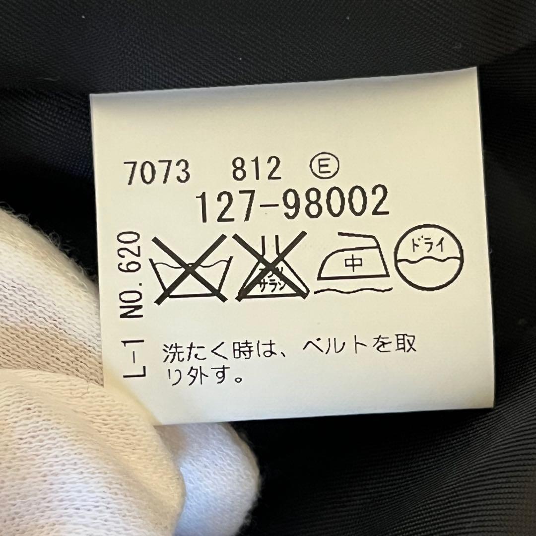 【未使用品級】 インディヴィ トレンチコート Lサイズ ロング丈 ブラック